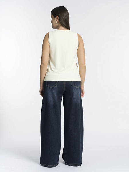 Базовый топ из вискозного трикотажа