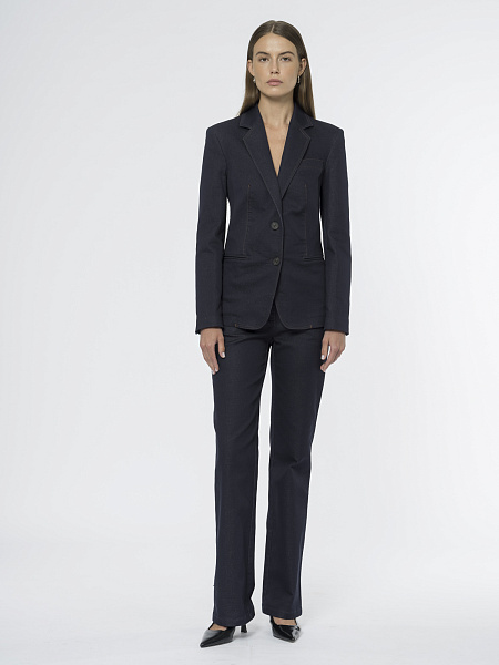 Брюки из темно-синего денима