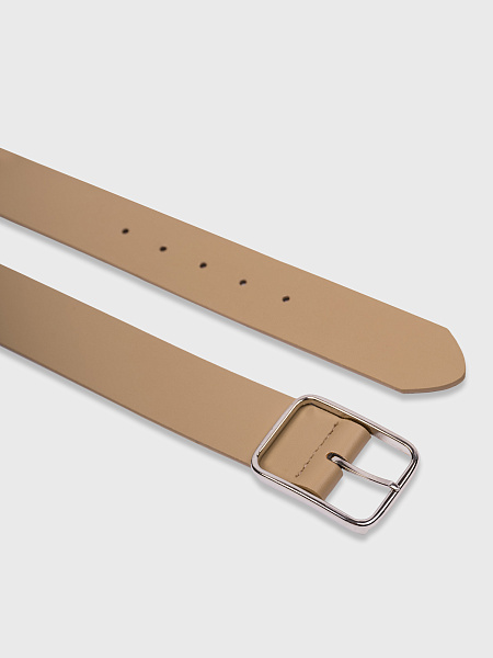 Ремень из экокожи бежевый