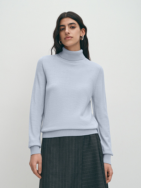 Вязаная водолазка из шерсти мериноса