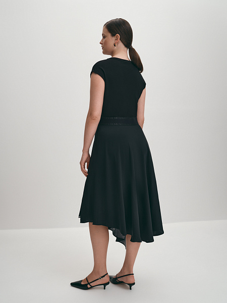 Комбинированное платье с молнией