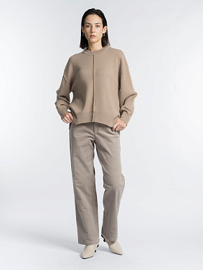 Джемпер с шерстью мериноса и декоративными швами