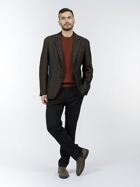 Пиджак из шерстяной ткани с накладными карманами