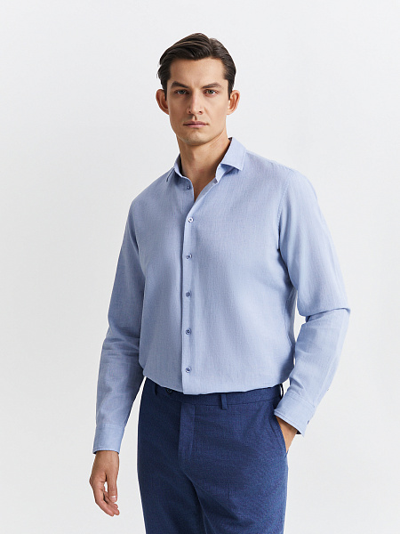 Рубашка из хлопка и льна