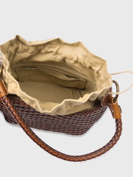 Плетеная сумка из натуральной кожи