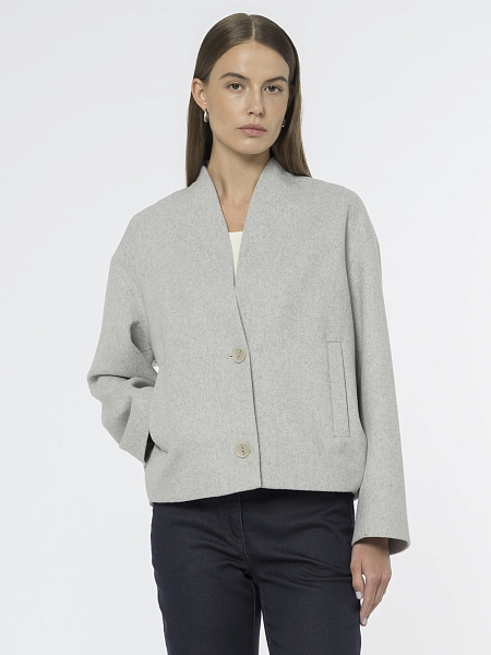 Короткая куртка из пальтовой ткани