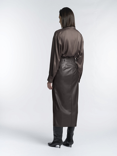 Блуза из 100% вискозы с шалевым воротником