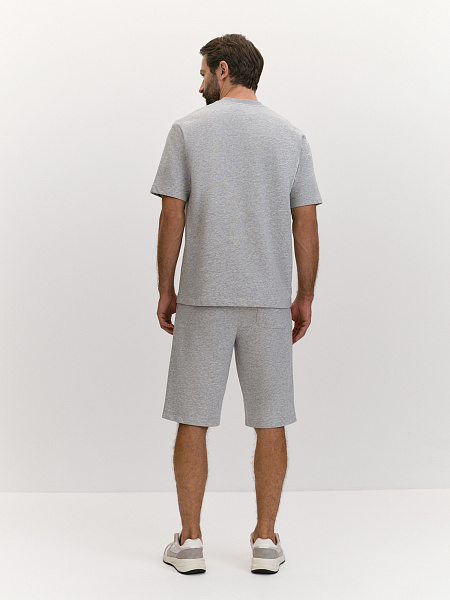 Шорты из хлопкового трикотажа с брендированным принтом