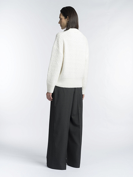 Ажурный джемпер с длинным рукавом