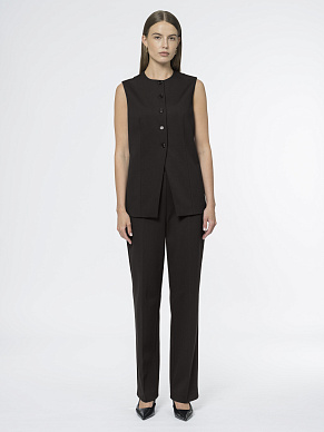 Прямые брюки из вискозного трикотажа