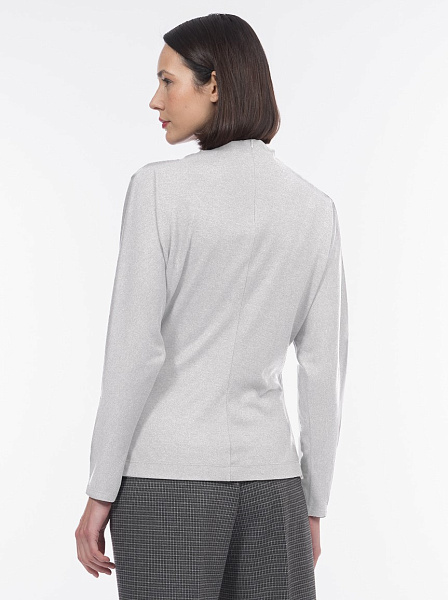 Асимметричная блуза с длинным рукавом