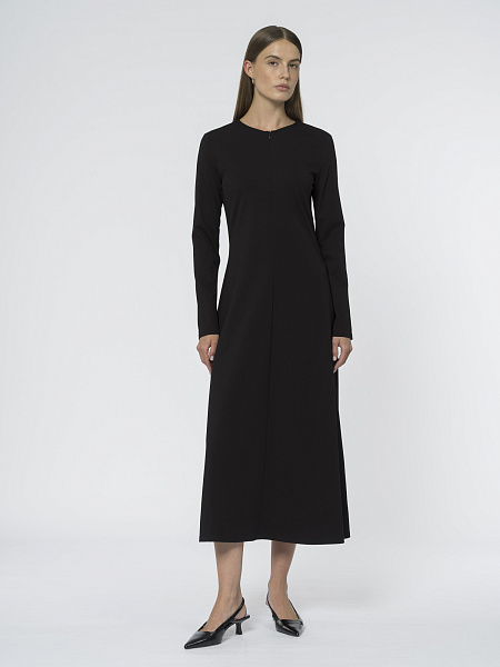 Приталенное платье из вискозного трикотажа