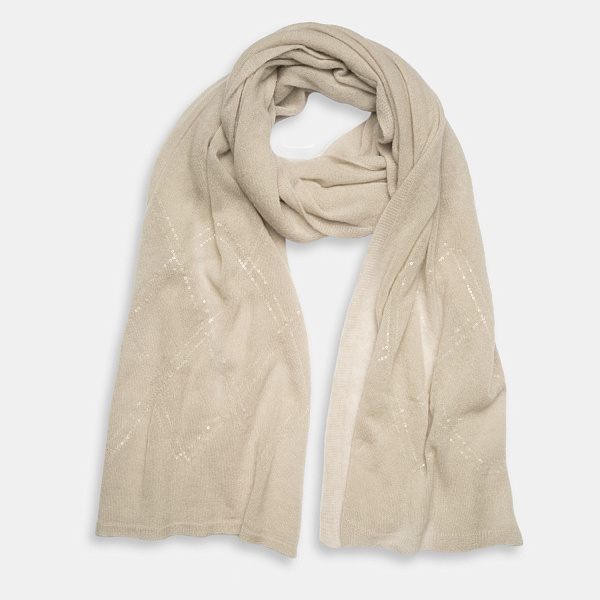 Вязаный палантин с шерстью альпаки