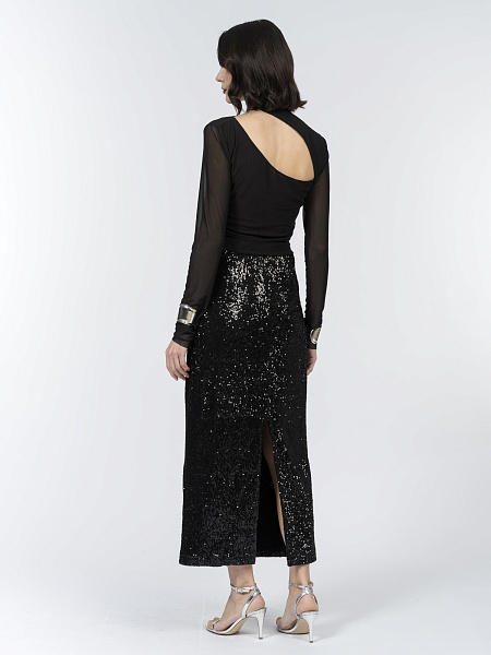 Блуза кроп с асимметричным кроем