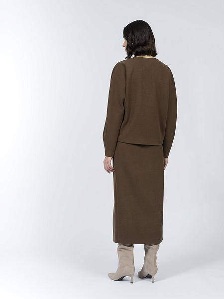 Блуза из трикотажа с шерстью и хлопком