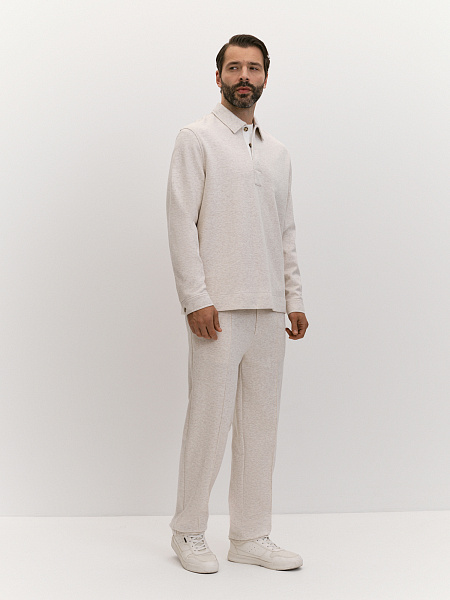 Свитшот из меланжевого хлопкового трикотажа