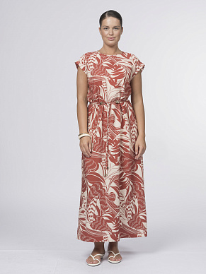 Легкое платье с тропическим принтом