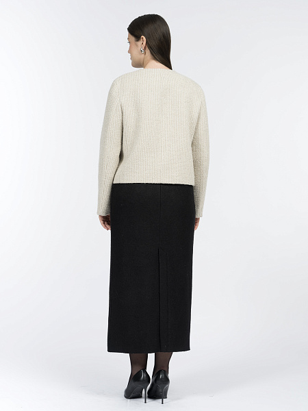 Прямая юбка из вареной шерсти