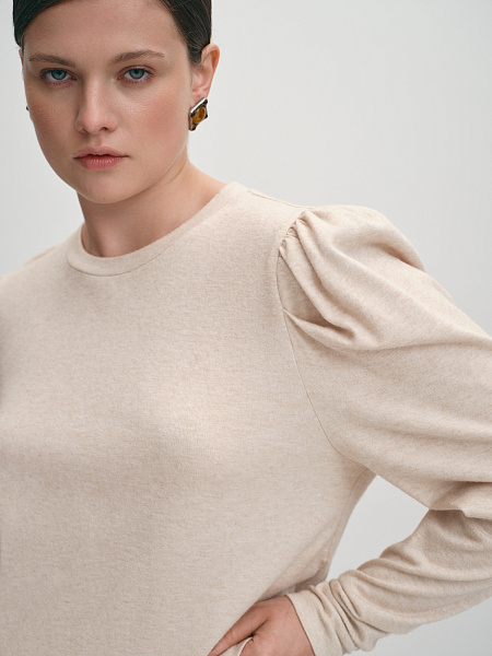 Блуза с длинными рукавами жиго