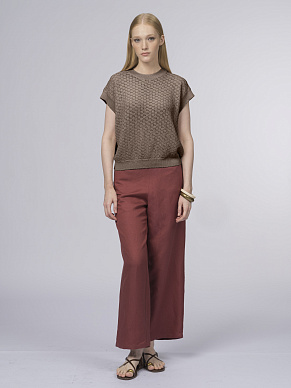 Ажурный джемпер из вискозной пряжи