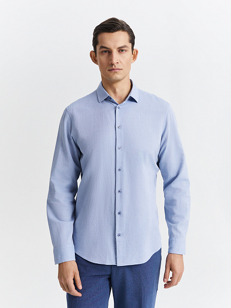 Рубашка из хлопка и льна