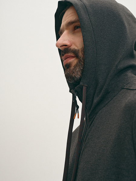 Трикотажная толстовка-худи из вискозы