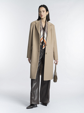 Пальто из 100% шерсти, утепленное синтепоном