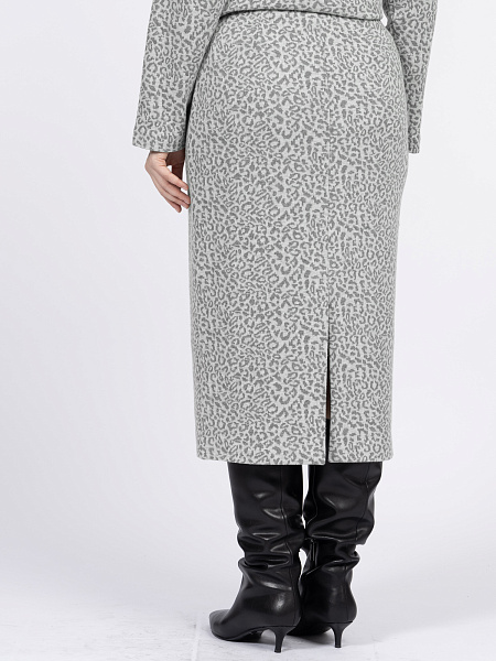 Прямая юбка из хлопкового трикотажа