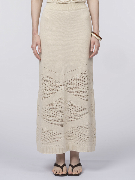 Ажурная вязаная юбка