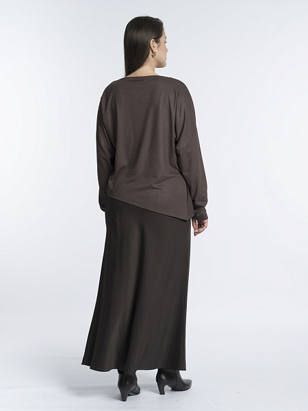 Асимметричная блуза из вискозы и шерсти