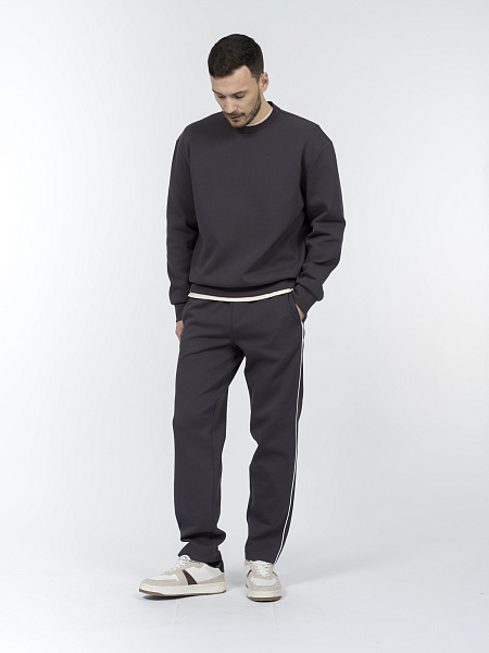 Свитшот из хлопкового трикотажа пике