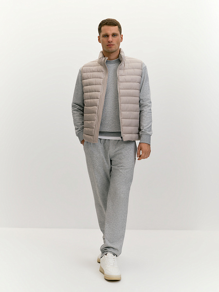 Брюки из хлопкового трикотажа с брендированным принтом