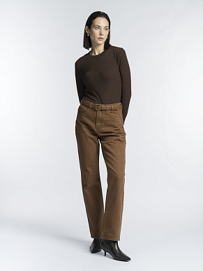 Лонгслив из вискозного трикотажа с шерстью