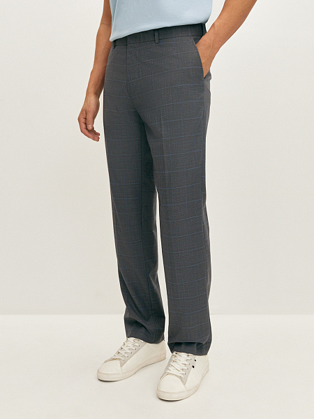 Брюки костюмные в клетку