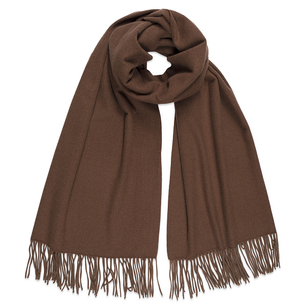 Широкий палантин с бахромой