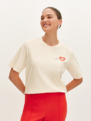 Футболка из хлопка с принтом