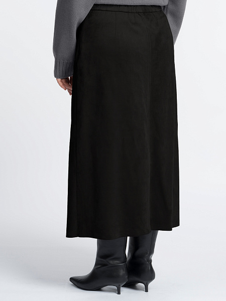 Расклешенная юбка из замши