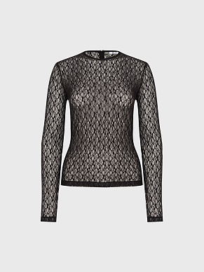 Блуза из эластичного трикотажного кружева