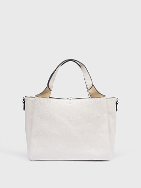 Сумка из зернистой экокожи белая