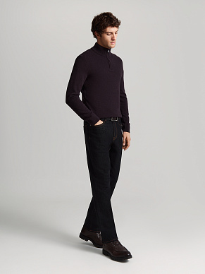 Джемпер с длинным рукавом из 100% шерсти мериноса