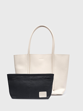 Сумка-тоут молочного оттенка