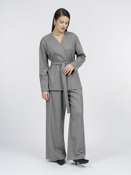 Прямые брюки из мягкой шерстяной ткани