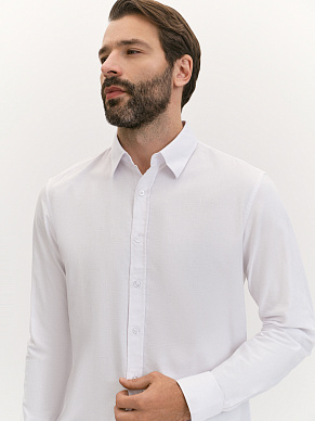 Рубашка slim из хлопковой ткани oxford