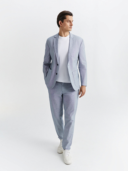 Брюки из хлопка и льна