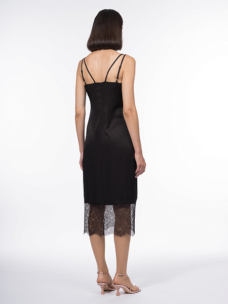 Платье-комбинация с кружевной отделкой