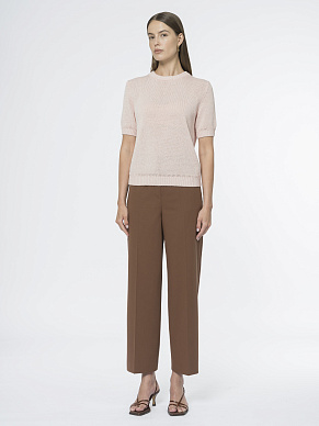 Джемпер с коротким рукавом из хлопка и вискозы