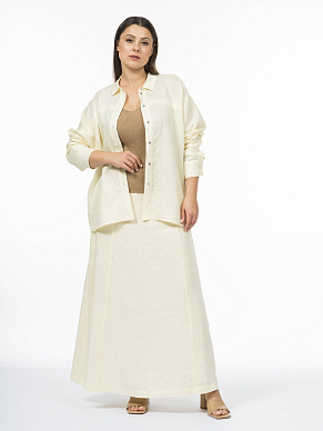 Блуза рубашечного кроя изо льна