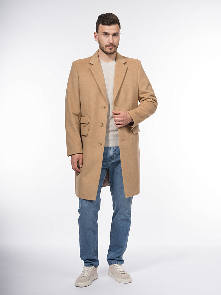 Классическое шерстяное пальто прямого силуэта