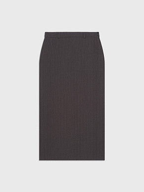 Юбка из вискозной костюмной ткани в полоску