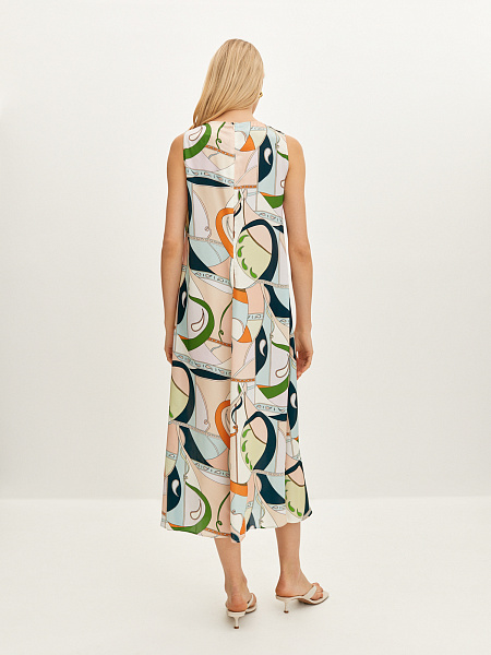 Расклешенное платье-миди 